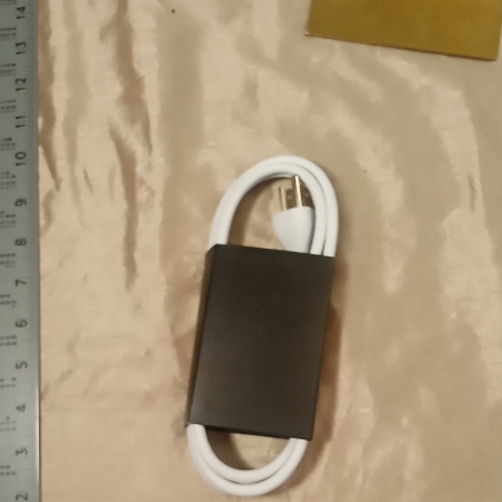 White Charging Cable with Black Holder